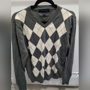 Tommy Hilfiger argyle pattern long sleeve shirt men's medium